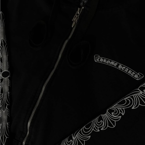 Chrome Hearts Black Hoodie Pink pattern - Picture 3 of 3